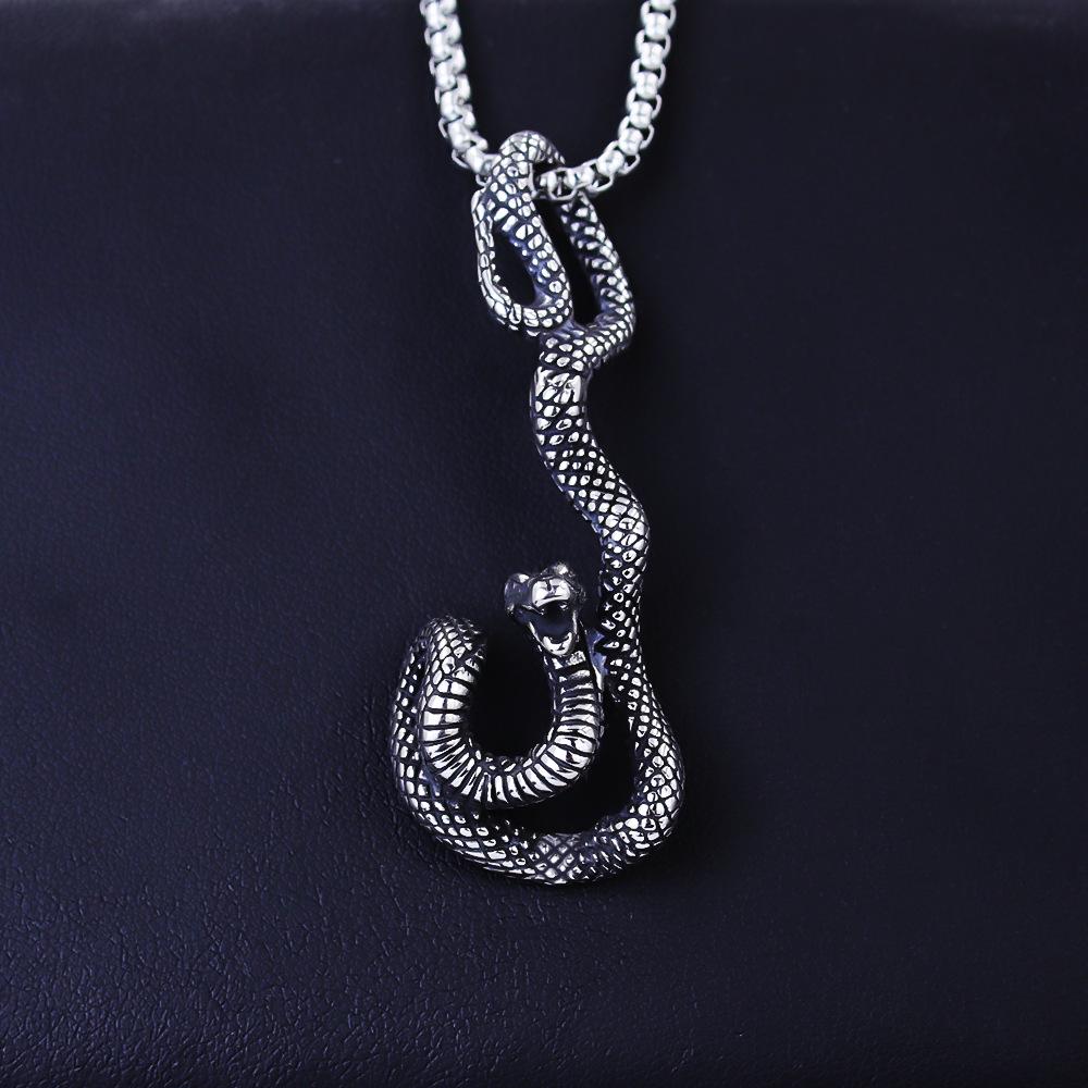 Trendy Men's Titanium Wheat Ear Cross Pendant Necklace with Long Pearl Chain