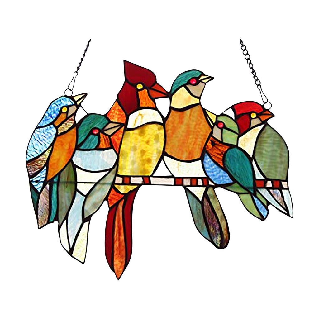 Bird Stained Glass Ornament Window Hangings For Window Hanging Ornament Kup Niedrogo Cena Bezplatna Dostawa Autentyczne Opinie Ze Zdjeciami Joom