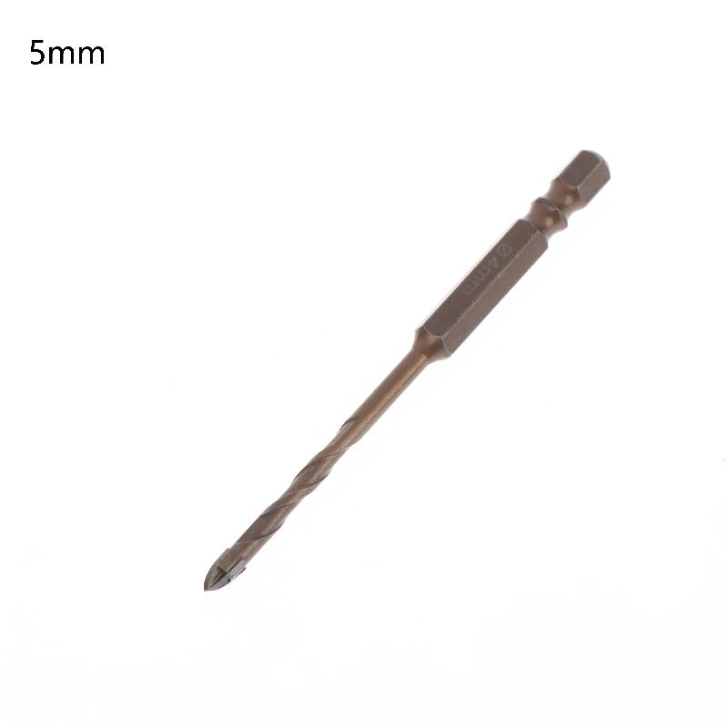 3-12Mm Hex Masonry Drill Bits Steel Metal Cross Drill Four-Flute Bits For Glass Cement Ceramic Concrete Wood Plastic
