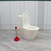 Dollhouse Simulation Toilet Seat Vintage Dollhouse Bathroom White Toilet Doll House Miniature Baby Pretend Toy Doll Accessories