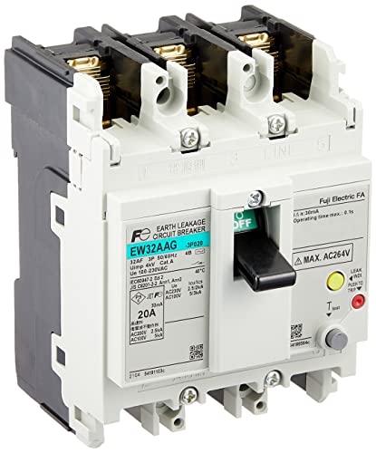 

Fuji Electric Equipment Control G-TWIN EW32AAG-3P020B 4B Автоматичний вимикач для загальної проводки, Ексклюзивний продукт JIS, 20A