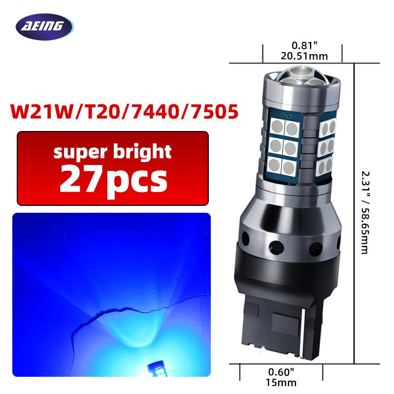 2pcs Car W21/5W LED Blub Daytime Running Light W21W 7443 7440 DRL For Mazda 2 DL DJ  3 BP BT-50 CX-30 CX-5 KF CX-9 MX-5 RF Targa bngxu02