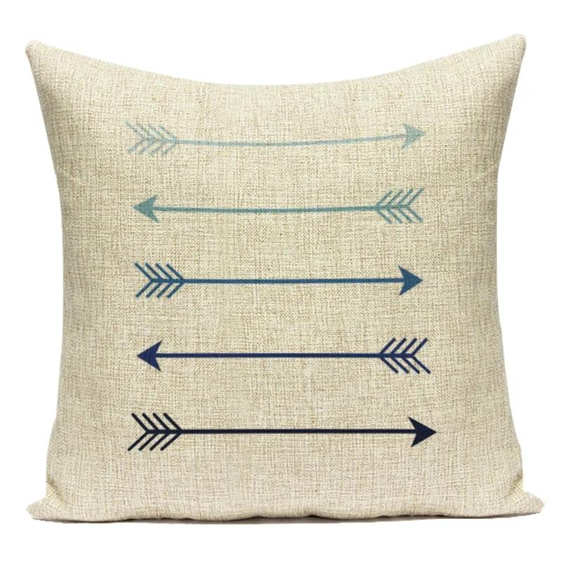 Modern Geometry High Quality Cushion Cover Throw Pillow Polyester Car Sofa Bed Home Decor Triangle Arrow Printed Pillow Case