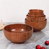 Japanese Retro Jujube Wooden Bowl Handmade Wooden Rice Bowl Children's Solid Wood Bowl Large Noodle Soup Bowl Household Tableware