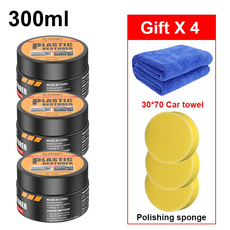 Car Plastic Restorer Crystal Clear Auto Interior Leather & Panel Renewal Wax Coating Agent Back To Black Gloss Car Wax Polish