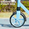 Foldable Kids Scooter with Adjustable Handlebar, 200mm Big Wheel, Rear Fender Brake, for Ages 6-12 Years, Blue