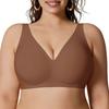 Plus Size Wireless Seamless Bra with Jelly Strips Ice Fabric Outer Expanding Lifting Gathered Leopard Print Intimates for Women