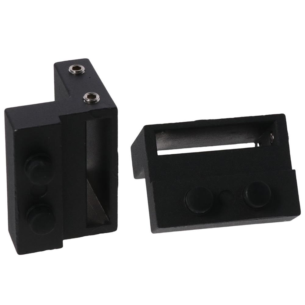 2 Pcs Carbon Steel Sliding Barn Door Flat Track Black Door Hardware Barn Door Stopper Sliding Door