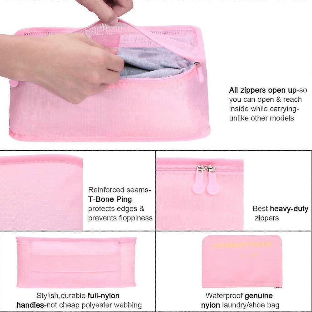 Travel Organiser Packing Bags,6 PCS Travel Packing Cubes Set for Clothes Travel Luggage Organizers Storage Bags