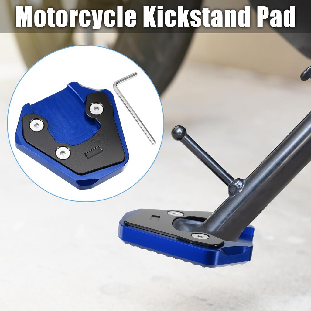 uxcell Motorcycle Kickstand Plate Pad Aluminum Alloy Compatible with SUZUKI GSX8S 2022-2023 Motorcycle Extension