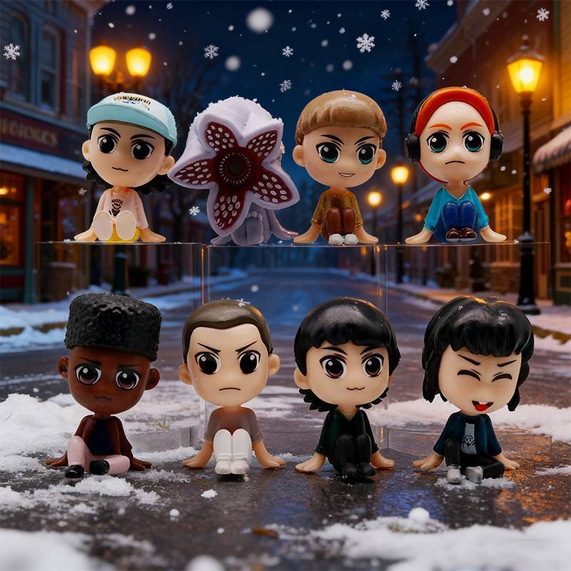 Stranger Things Collectible Figure Pack With Assembly For Kids And Fans
