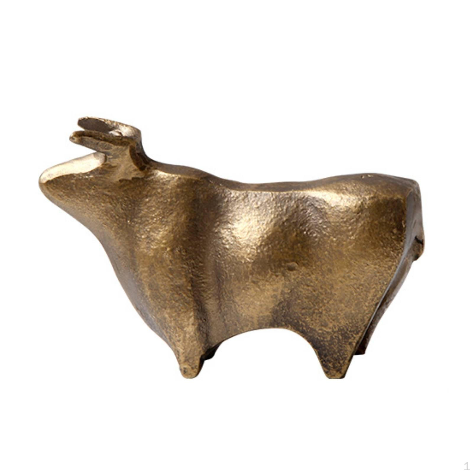 Cow Figurine Sculptural Metal Abstract Animal Sculpture for Interior Decorators, Art Collectors,