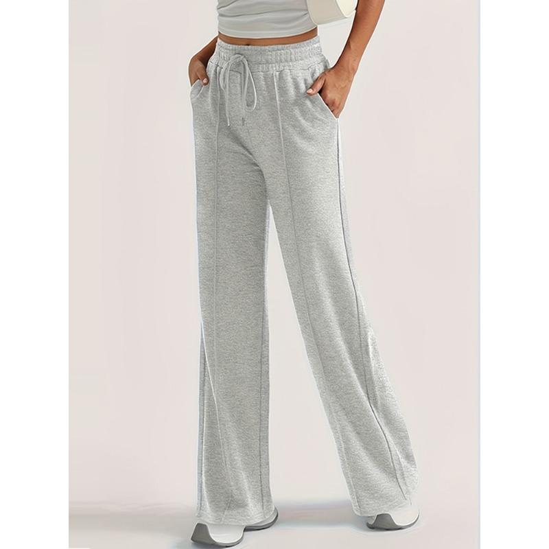 Women High Waist Loose Wide Leg Casual Pants S