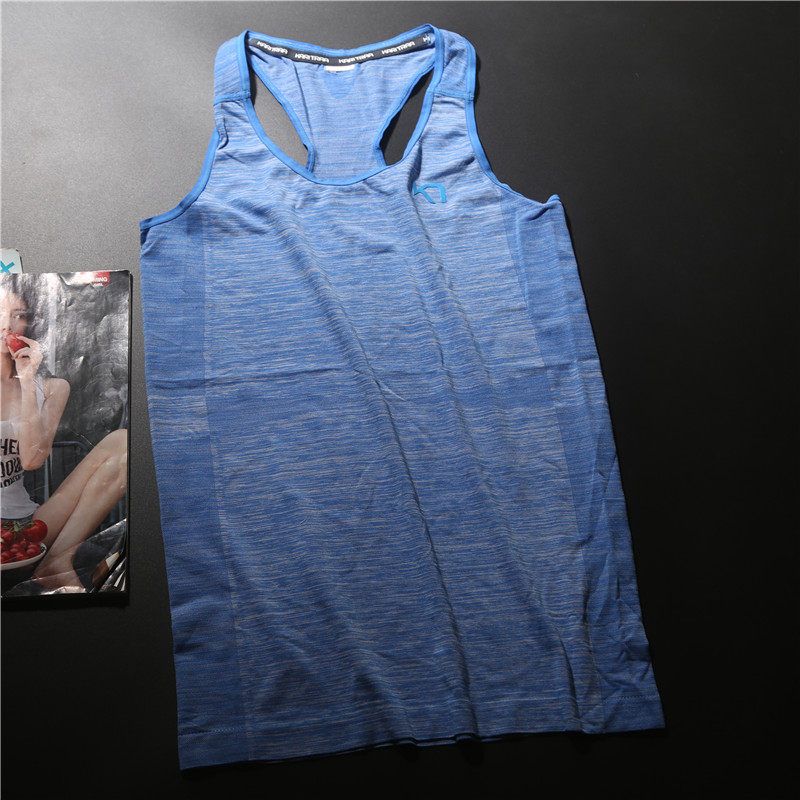 

Cattle Goods Women s Breathable Sleeveless Running Sports I-Shaped Vest Sapphire blue M
