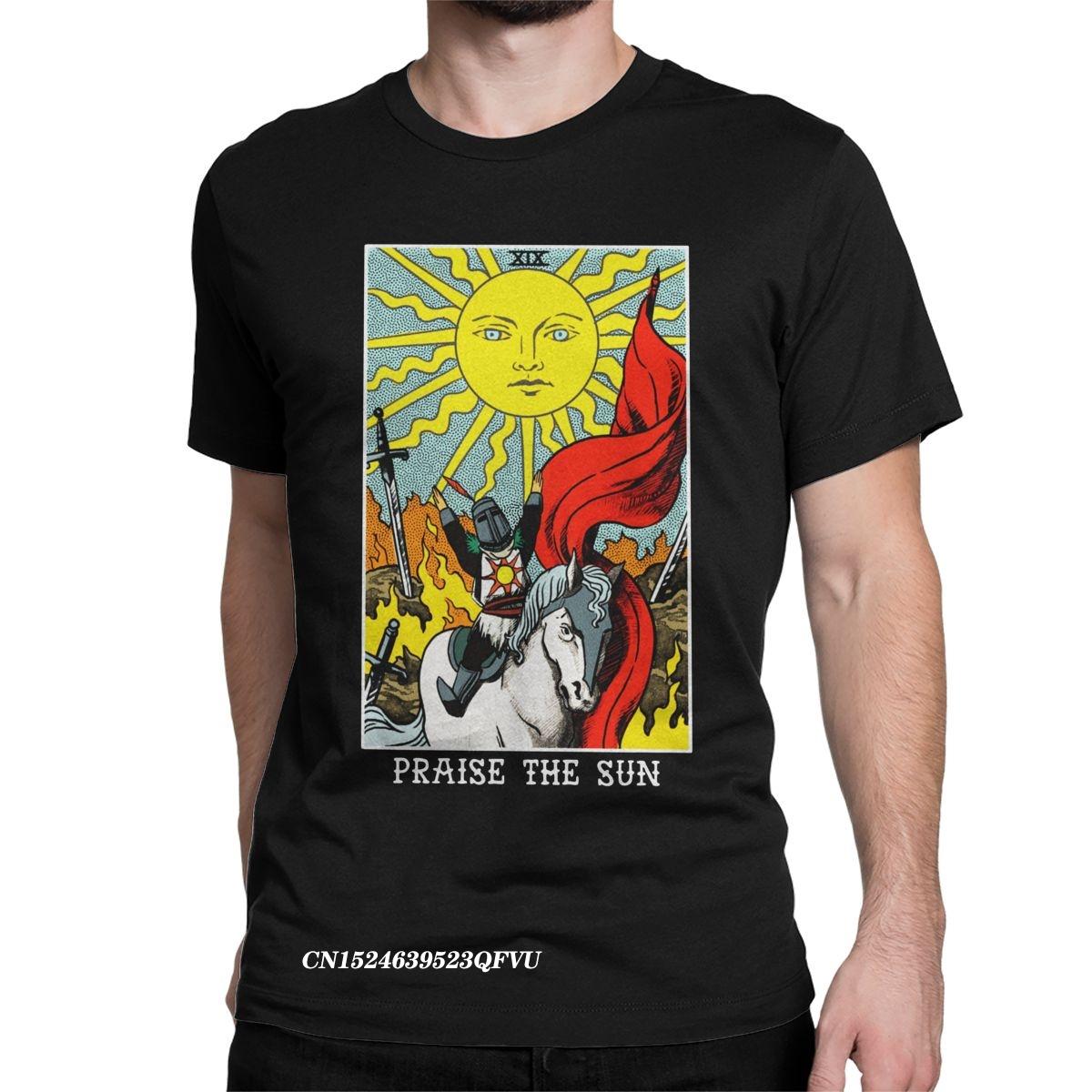 

Praise The Sun Tarot Dark Souls Men s Tops T Shirts Vintage Tees Harajuku Manga T-Shirts Pure Cotton Unique Clothes S разноцветный