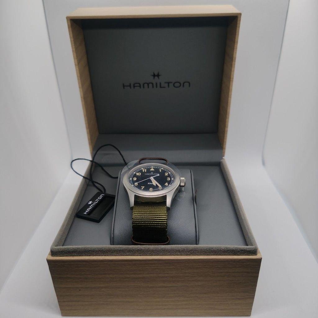 Used Unused HAMILTON Khaki Field Quartz Watch/Analog/BLK/KHK/H6940101930