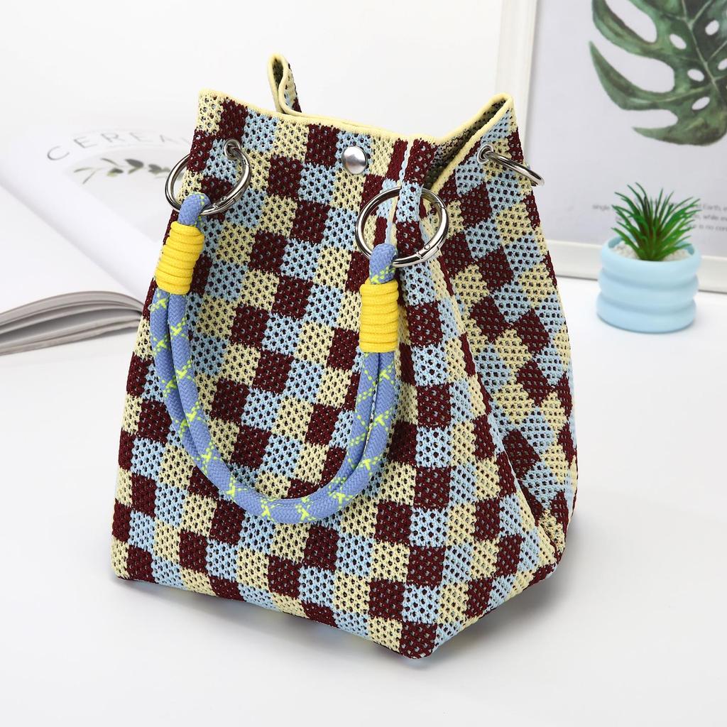 Stylish Women's Knitted Bucket Handbag – Casual, Versatile & Portable