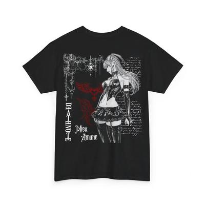 Nieuwjaars Hete Verkoop, Death Note Misa Amane T-shirt, Anime Grafisch T-shirt, Unisex Zwaar Katoenen Shirt, Heren T-shirt met Korte Mouwen