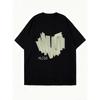 Oversize T-shirt Czarny Z Nadrukiem Wut Aicg Graficzny T-shirt Casualowa Moda Uliczna Top Dla Kobiet Letni Strój