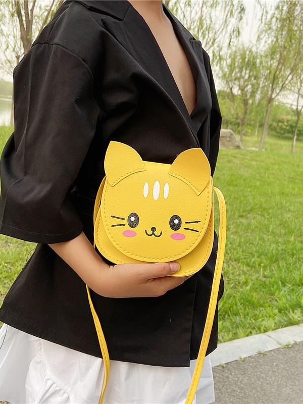 Mini Cute Cartoon Kitten Shoulder Bag – Korean Style Crossbody for Baby Girls