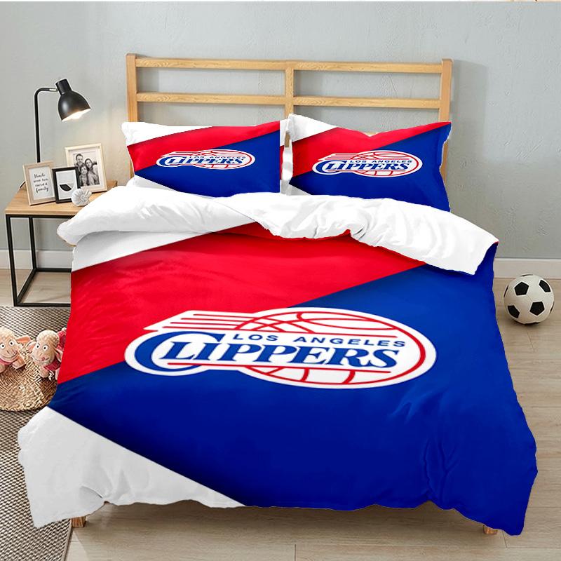 Clippers Ice Bedding Set 3pcs, High Quality Bedding Set Including 1pc Duvet Cover And 2pcs Pillowcases for Bedroom, Dormitory Gift