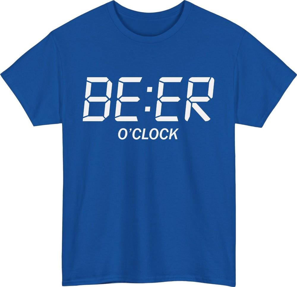 Funny beer o clock unisex tshirt  digital clock drinking sarcastic meme tee