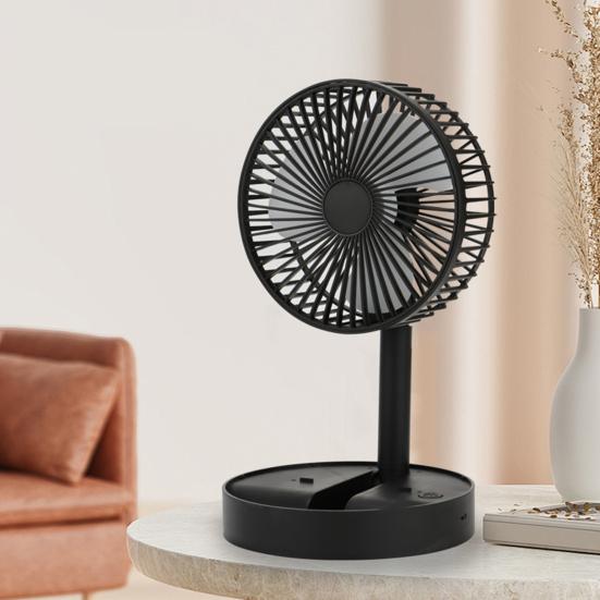 Handheld Fan Folding Design Portable Adjustable 180 Degree Rotation Flexible Blades Low Noise Multi-Speed Desk Fan with Phone Holder