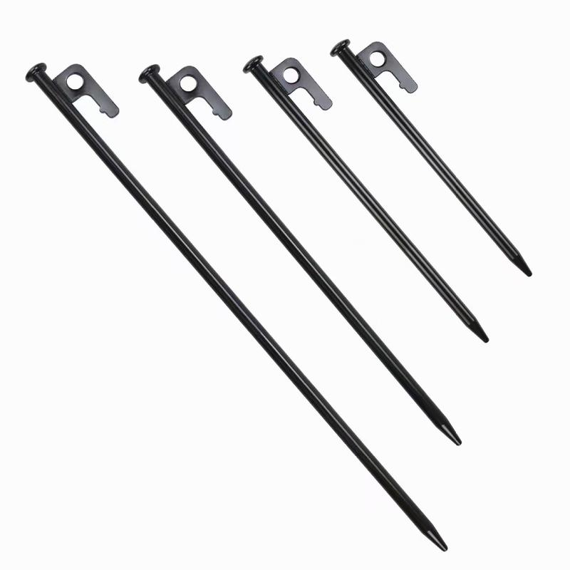 OEING Heavy-Duty Black Steel Tent Stakes