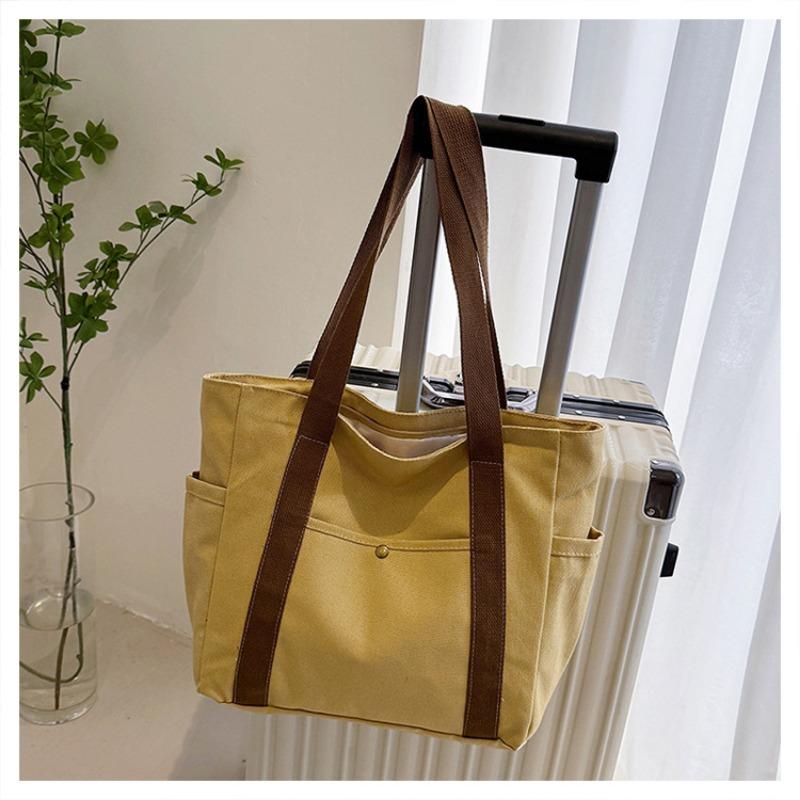 Canvas Bag, Women's Handbag, Shoulder Bag, Versatile Tote Bag, Commuting Large Capacity, Tutoring Bag, Multiple Pockets