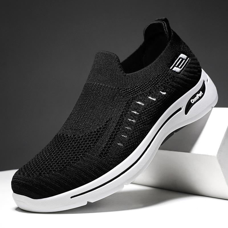 Shoes Men's Spring New Men's Shoes Casual Men's Flying Weaving Running Shoes Cloth Shoes Breathable Couple Sports Shoes Men