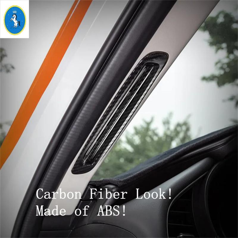 Carbon Fiber Auto Gear Head / Window Glass Lift / Steering Wheel / Door Speaker Accessories Cover Trim For Mazda 3  -