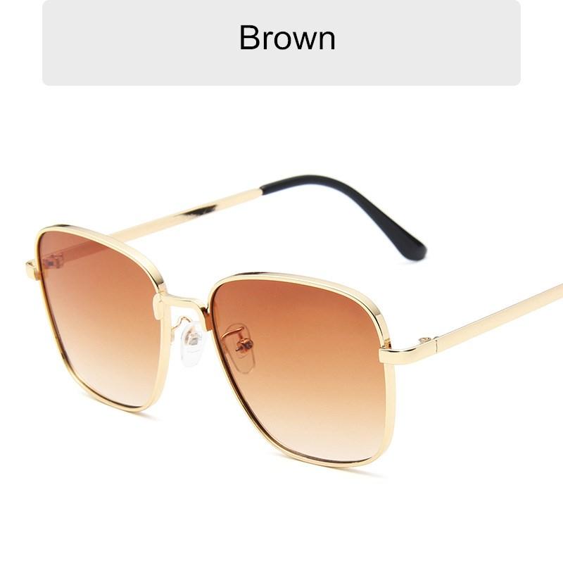 New Classic Fashion Women Oversized Sunglasses Anti-Reflective Mirror Vintage Square Metal Sun Glasses Men Driving Eyewear Uv400