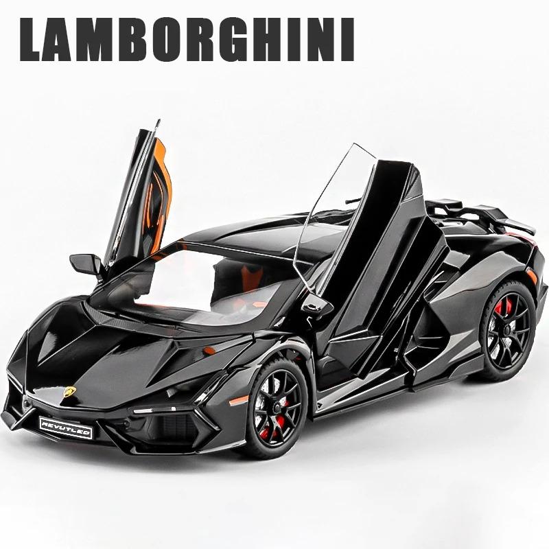 1/24 Lamborghini Revuelto Supercar Mașină din aliaj Modele și vehicule de jucărie Mașină de jucărie din metal Model de colecție de sunet și lumină Jucărie pentru copii