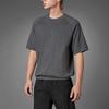 Adidas Solid Color Crew Neck Straight Cut Short Sleeve T-shirt Men Tops Dark-Grey HD4790