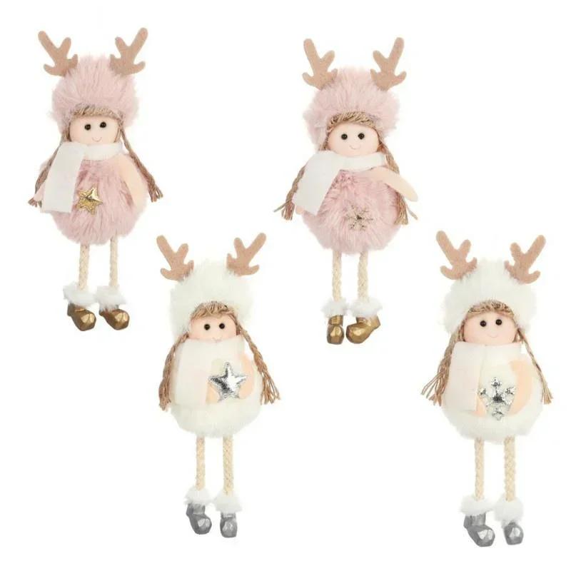 Christmas Decor Angel Dolls Pendant Ornament Christmas Tree Hanging Decorations New Year Kids Gift Creative Accessories Supplies