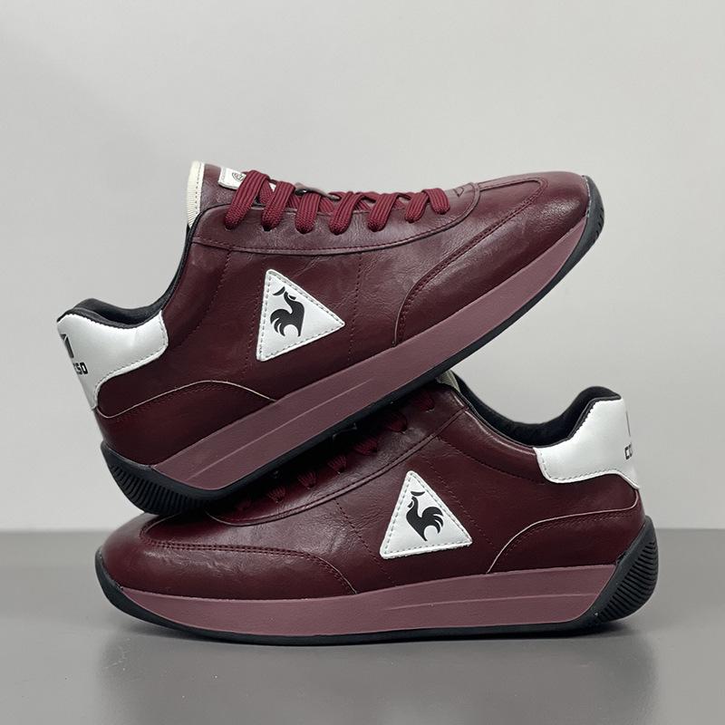 2025 Rooster Forrest Gump Men's Winter Fleece-Lined Leather Sneakers: Warm, Genuine Leather Low-Top Sports Shoes