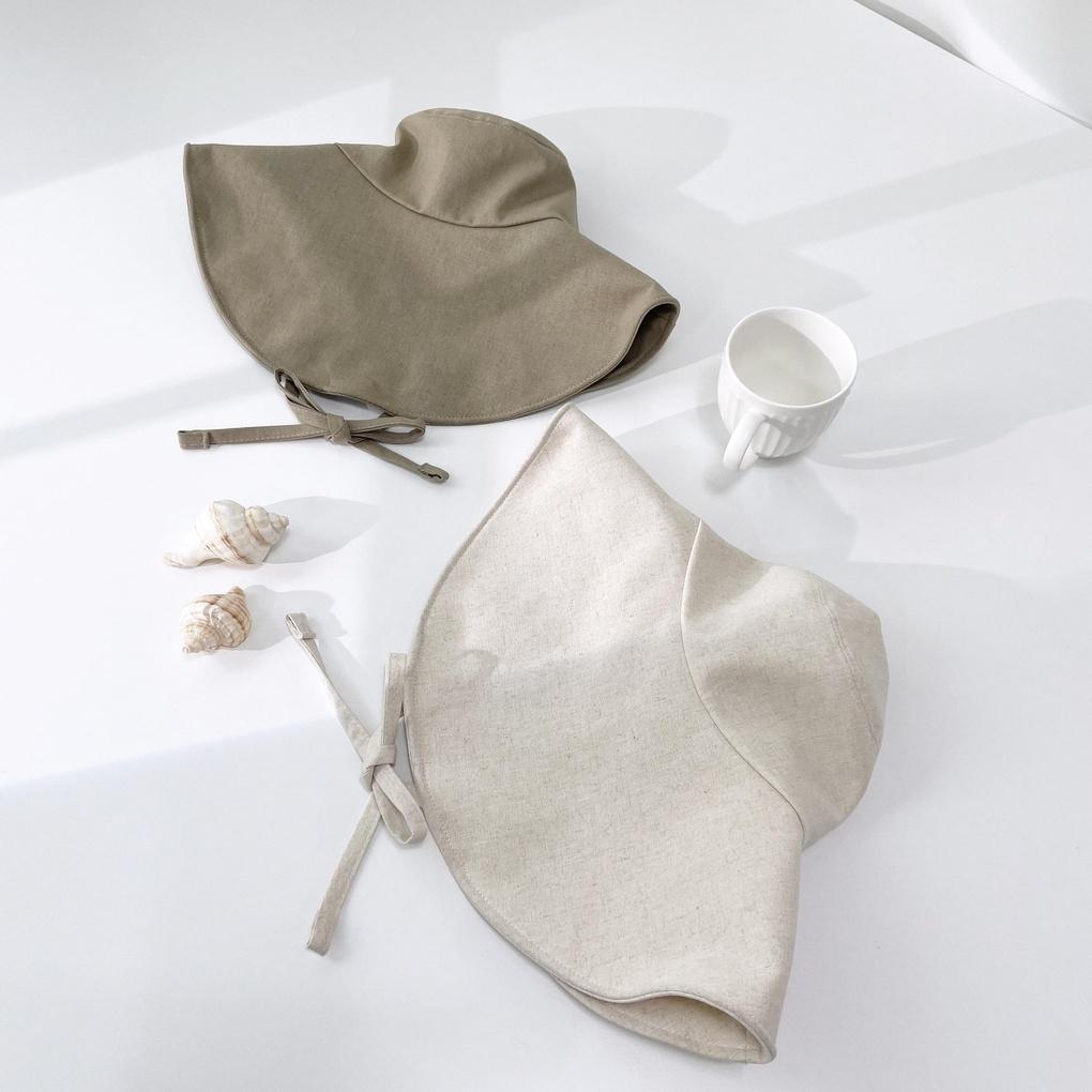 Men's and Women's Daily Bucket Hat Linen Bucket Hat with Wide Brim