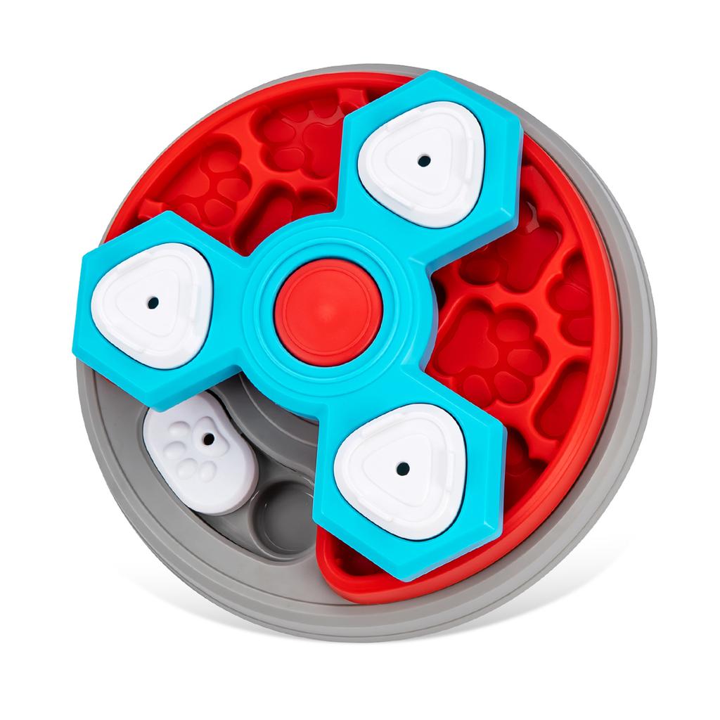 2-Schicht-Hunde-Puzzle-Spielzeug, langsamer Futterspender, interaktiv, steigert Welpen-IQ, Anti-Erstickungs-Geschirr, Hunde-Leckplatten