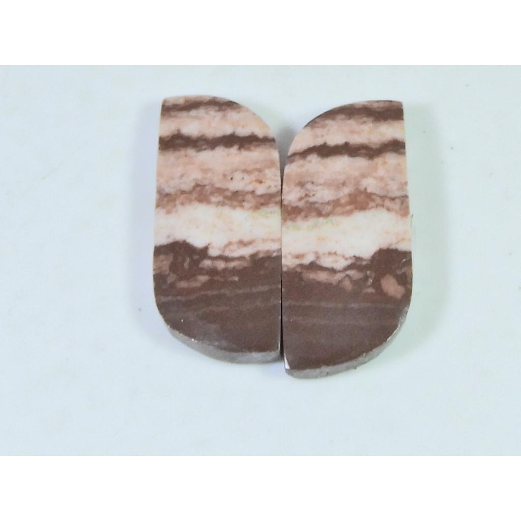 12X29X04 MM Natural Zebra Jasper Matched Pair Fancy Cabochon Loose Gemstone B-266