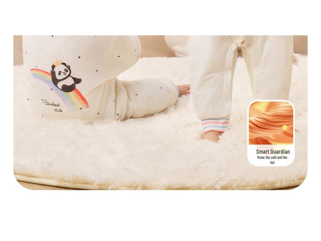 Jingqi Baby Quilted Snap-Front Romper - Autumn/Winter, Thin & Warm for Newborns