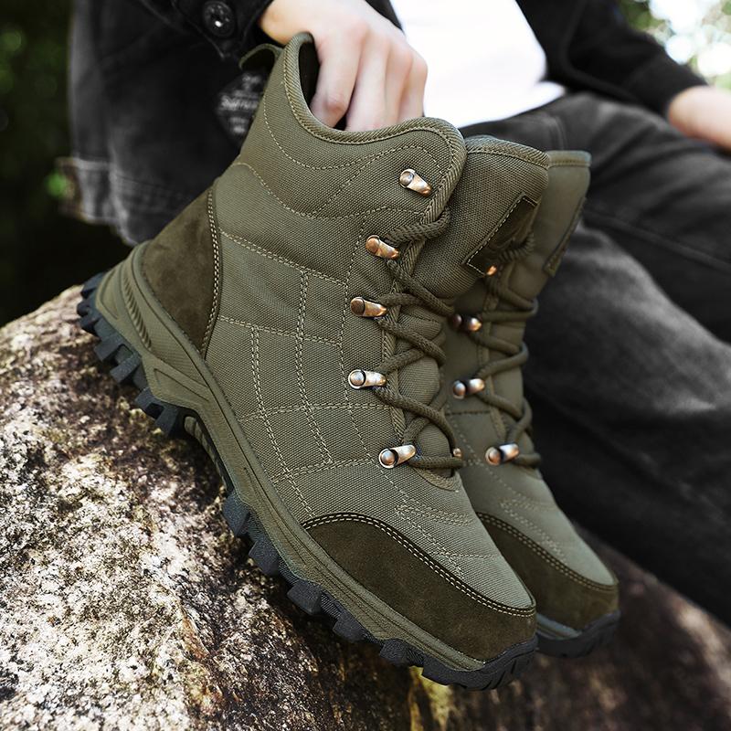 

High Top Men s Snow Boots Fashionable and Simple Men s Anti Slip and Wear-resistant Hiking Shoes 47