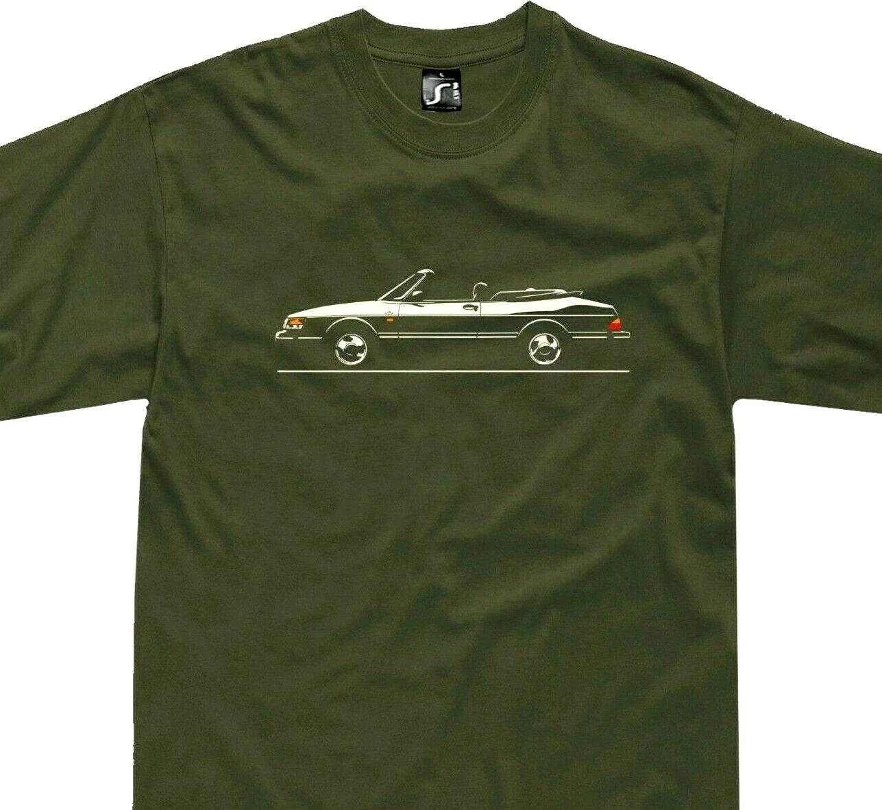 T shirt for saab 900 cabrio fans cabriolet turbo classic convertible T shirt 4XL