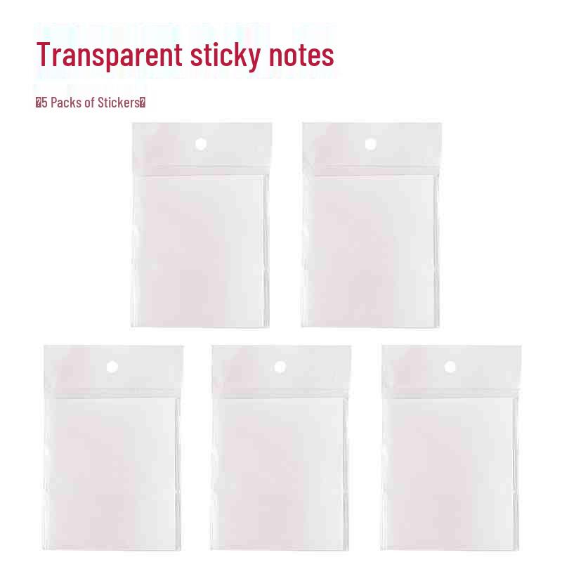 Cute Transparent Sticky Notes with Strong Adhesive - Invisible, Removable, and Perfect for Students