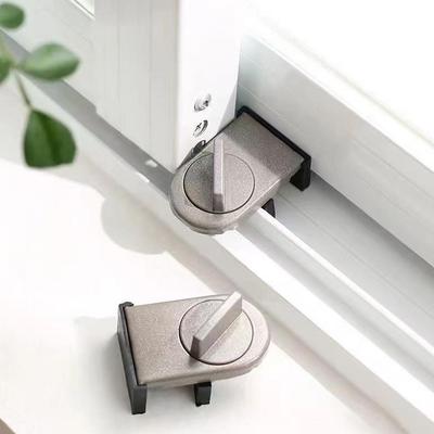 Verstellbares Schiebefensterschloss Aluminiumlegierung Sicherheit Anti-Diebstahl-Schnalle Türstopper Kindersicherheitsverschlüsse für Zuhause Büro