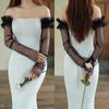 Solid Color Wedding Long Sleeves Yarn Pleated Lace Arm Covers Holy Bridal Arm Sleeves  Festival