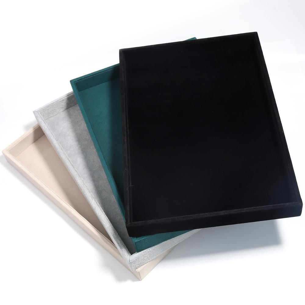 1Pcs Velvet Jewelry Display Colorful Exquisite Holder Portable Ring Earrings Necklace Organizer DIY Jewelry Storage Box Trays
