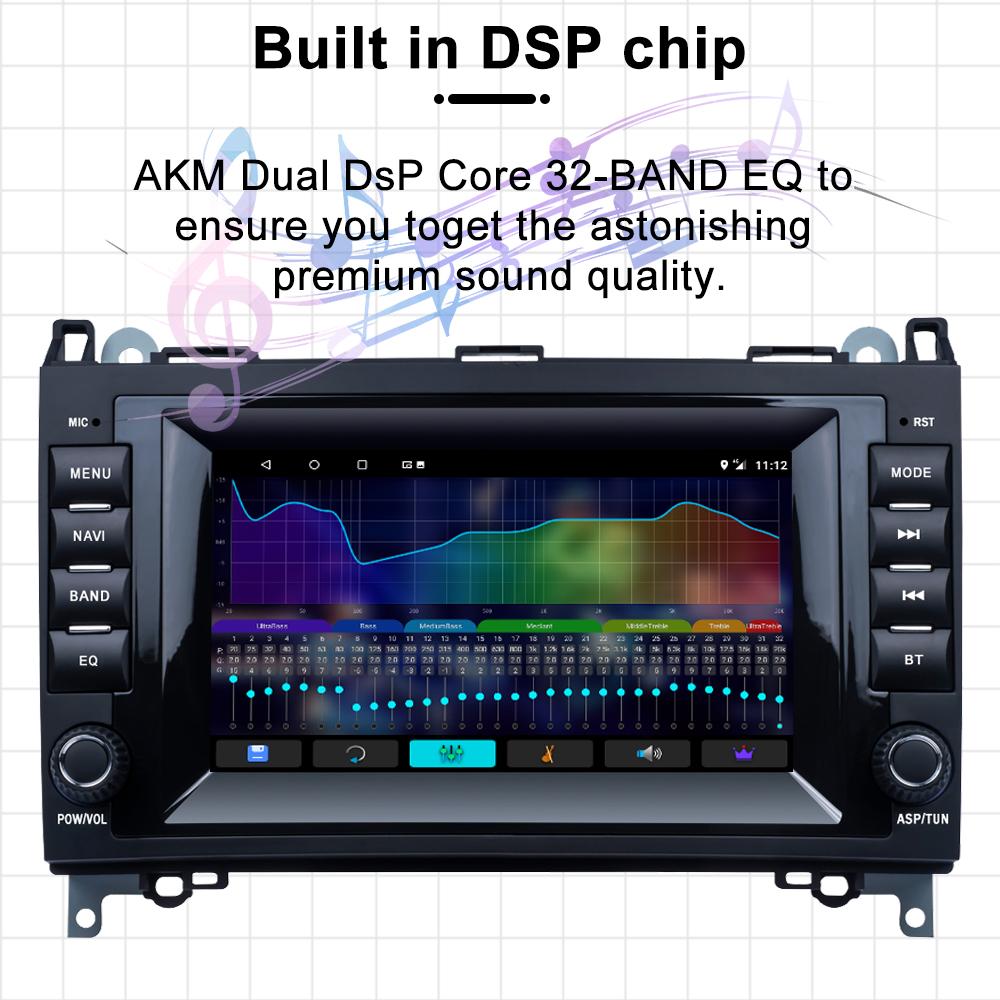 REAKOSOUND Android 2DIN Wireless Carplay AUTO Car Stereo Radio GPS DSP BT Call WIFI Player For Mercedes Benz E Class B200