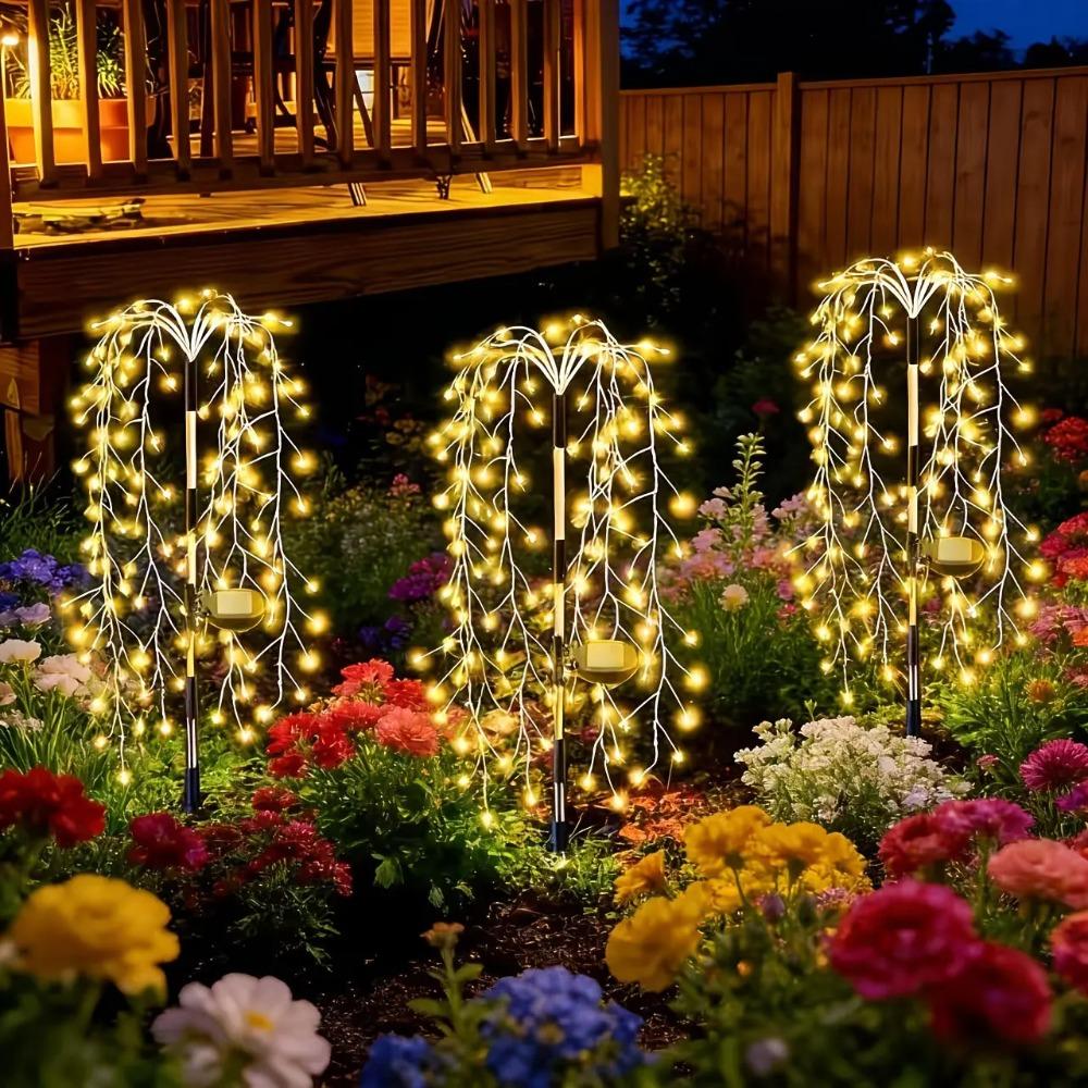 Outdoor LED Solar Fairy Lights Waterproof Landscape Pathway Decor Lawn Lamp for Villa Street Patio Balcony