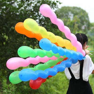 100 Piezas Multicolor Espiral Globo Largo Único Twist Espiral Látex Globo Boda Feliz Cumpleaños Decoración Festiva Juguetes para Niños