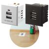 שקע USB כפול 5V 2.1A משובץ שקע USB כפול מחשב שולחני טעינה החלפת מודול שקע לוח חשמל